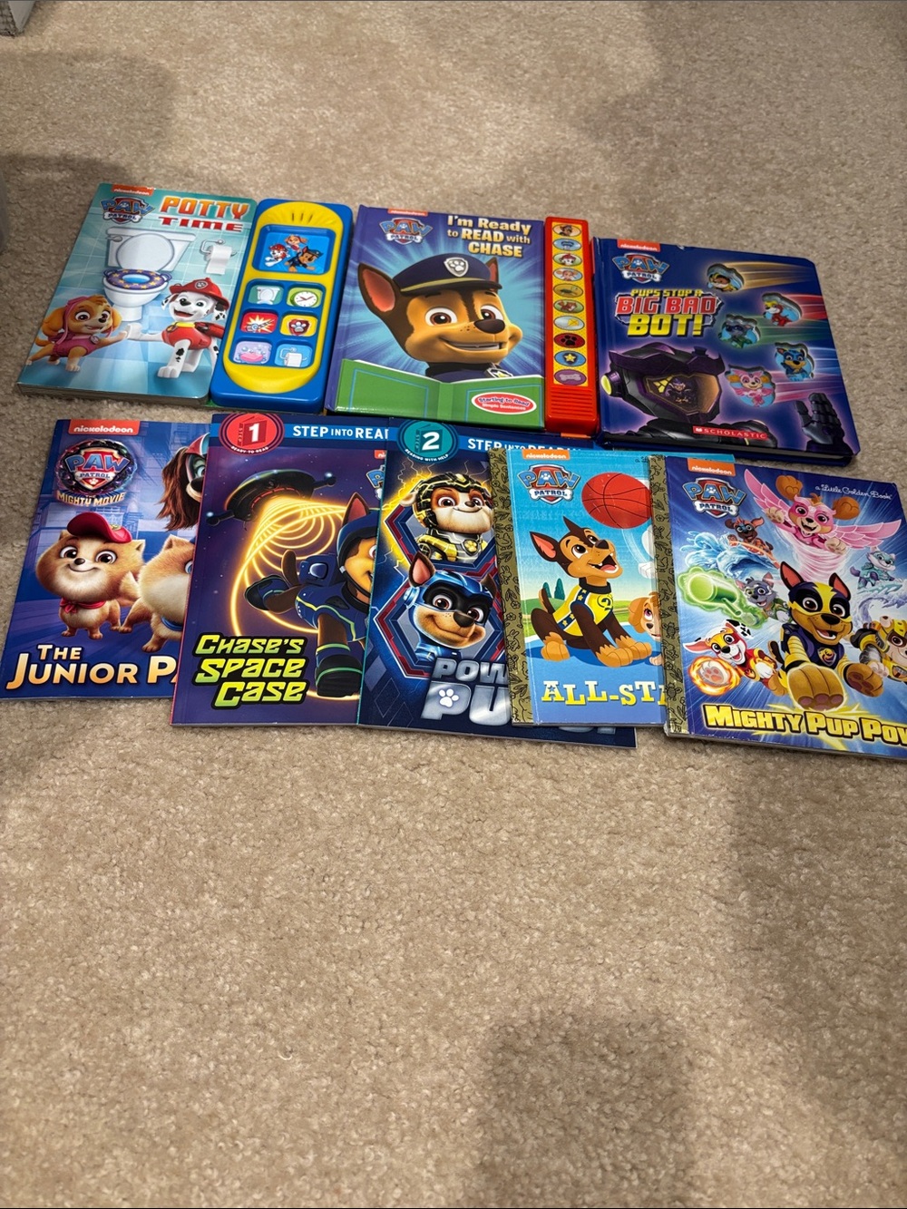 Paw Patrol Activity & Story Book Set - Blue, Yellow, Red Covers